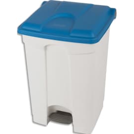 PROBBAX Collecteur à pédale Capacité 45L blanc bleu photo du produit