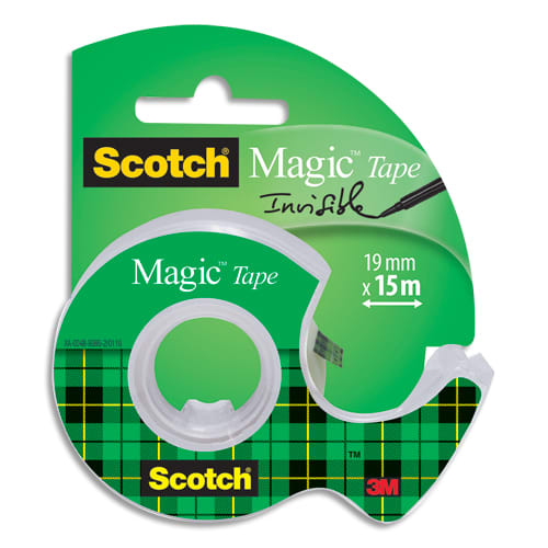 SCOTCH Ruban adhésif Magic invisible 19mm x 15m, sur dévidoir plastique 810 photo du produit