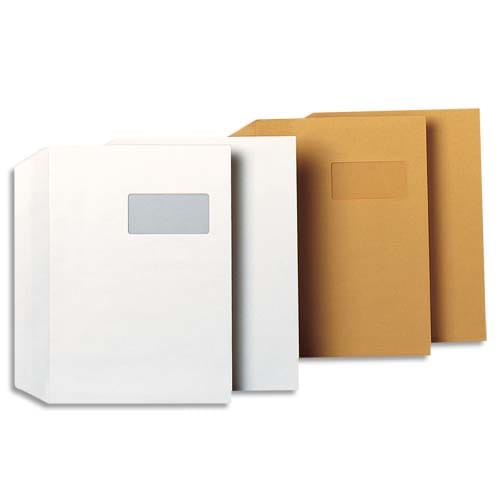 GPV Boîte de 250 enveloppes Blanches auto-adhésives 100g qualité+ format C4 229x324mm 3250 photo du produit Principale L