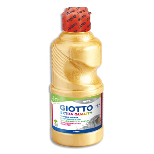 GIOTTO Flacon de 250 ml de gouache métallisée de couleur or photo du produit Principale L