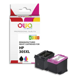 OWA Pack de 2 cartouches compatibles jet d'encre HP 305XL BKCL K10603OW photo du produit