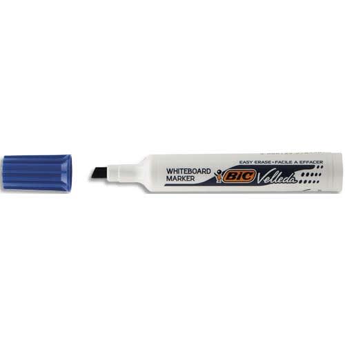 BIC VELLEDA 1751 - Marqueur effaçable - pointe biseau - bleu