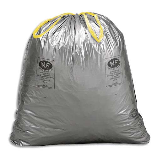 SANY Sacs poubelles 50 L Noirs Rouleaux Lien coulissant Lot de 100 Sacs 50l  Anti Fuite Transport et Fermeture Faciles Poignée165