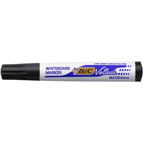 BIC - BIC Velleda 1701 ECOlutions Feutres pour Tableau Blanc Effaçables à  Sec à Pointe Conique Moyenne - Noir disponible chez ALL OFFICE