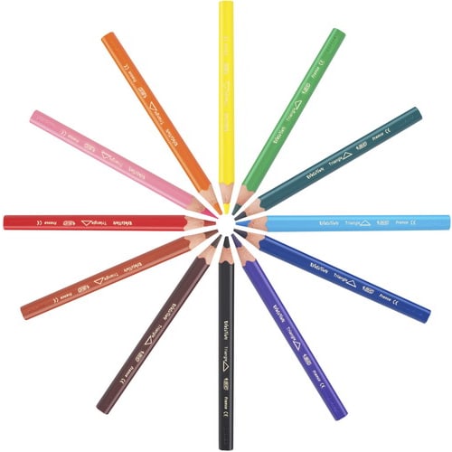 BIC KIDS Evolution Triangle ECOlutions Crayons de couleur Triangulaires - Assortis, Pot à Crayons de 48 photo du produit Secondaire 1 L