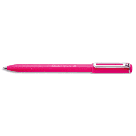 PENTEL Stylo bille à capuchon iZee 1 mm Rose à faible viscosité.Clip métal, zone alvéolée, rechargeable photo du produit