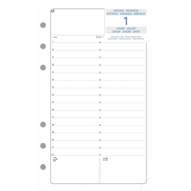 EXACOMPTA Recharge organiseur Exatime 17 journalier 10,5x17,2 cm perfor&eacute; Janvier &agrave; D&eacute;cembre photo du produit