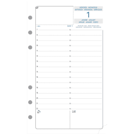 EXACOMPTA Recharge organiseur Exatime 17 journalier 10,5x17,2 cm perforé Janvier à Décembre 2025 photo du produit