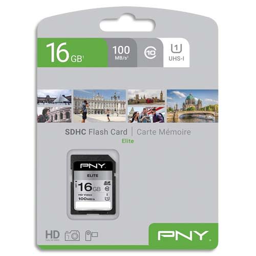 PNY Carte SD Elite 16Go P-SD16GU1100EL-GE photo du produit Principale L