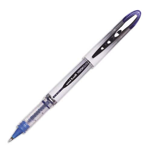 UNI-BALL Stylo roller pointe métal moyenne encre liquide Bleue VISION ELITE UB200 photo du produit Principale L