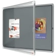 NOBO Vitrine d'affichage porte battante Premium Plus - feutre gris - 8 x A4 - 1915329 photo du produit Secondaire 1 S