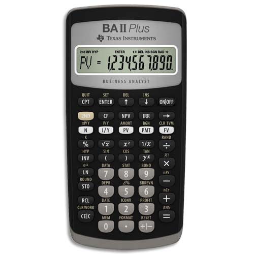 TEXAS INSTRUMENTS Calculatrice financière BA-II-Plus IIBAPL/TBL/4E2/B