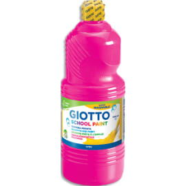 GIOTTO Flacon d'1 litre de gouache liquide de couleur fuchsia ultra lavable photo du produit