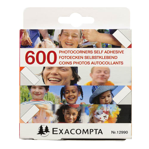 EXACOMPTA Boîte distributrice de 600 coins photos autocollants. Coloris cristal photo du produit Secondaire 1 L