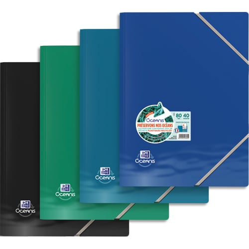 OXFORD Protège-documents OCEANIS RECYCLE A4 PP 80 vues 40 pochettes. Coloris assortis photo du produit Principale L