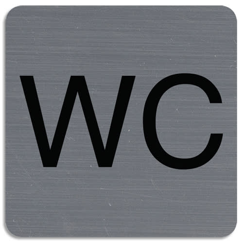 EXACOMPTA Plaque adhésive imitation aluminium WC 7,5x7,5 cm 67179E photo du produit Principale L