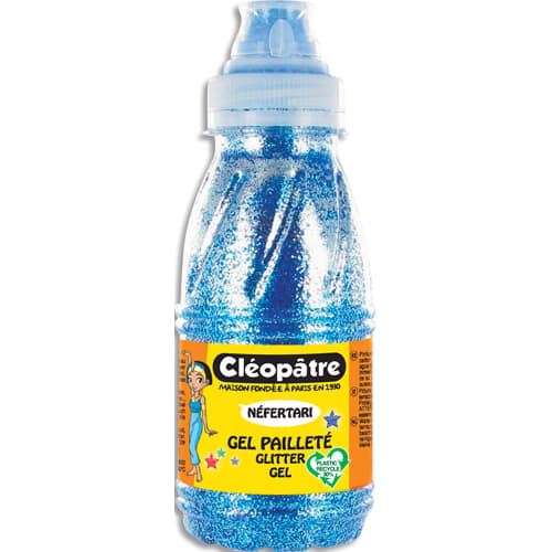 CLEOPATRE Flacon de gel pailleté couleur bleue 250 ml x 8 photo du produit Principale L