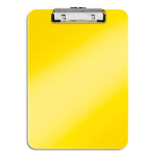 LEITZ Porte-blocs A4 Jaune, crochet de suspension, capacité 75 feuilles - Dim : L22,8 x H1,7 x P32 cm photo du produit Principale L