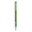 PARKER Plume PARKER Vector XL vert, corps acier inoxydable satiné brillant. Pointe moyenne. Encre bleue photo du produit
