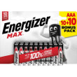 ENERGIZER Paquet de 10 piles Max AAA + 10 piles offertes 7638900438314 photo du produit