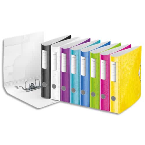 LEITZ Classeur à levier WOW Active 180°, A4, 6,5 cm, PP, assorti de couleurs photo du produit Principale L