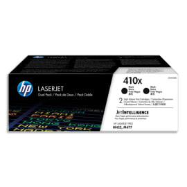 HP 410X CF410XD Pack 2 Toners Noirs grandes capacités Authentiques HP Color LaserJet Pro M377/M452/M477 photo du produit