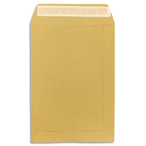 PERGAMY Boîte de 500 pochettes kraft Brun 90g C5 162x229 mm auto-adhésives photo du produit Principale L