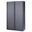 MT INTERNATIONAL Armoire Haute métallique monobloc Grise anthracite - Dimensions : L120 x H198 x P43 cm photo du produit