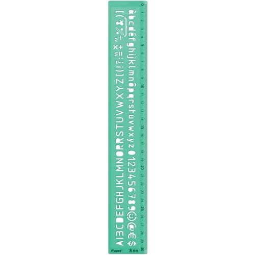 MAPED Trace-lettres en polystyrène Vert, Longueur 30 cm, hauteur des caractères 8 mm photo du produit Secondaire 1 L