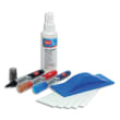 NOBO Kit pour tableau blanc : 4 marqueurs, 1 effaceur, 1 spray nettoyant, 1 microfibre, 34438861 photo du produit