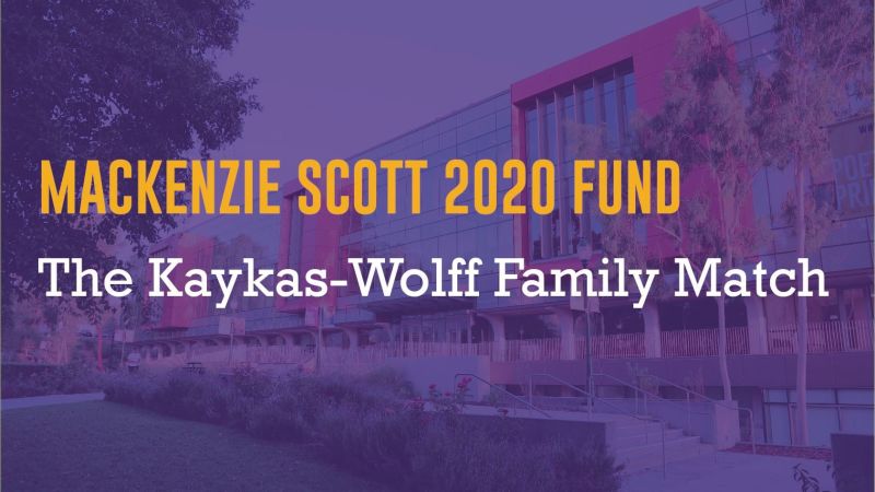 Kaykas-Wolff Family ’98 Match for the MacKenzie Scott 2020 Fund