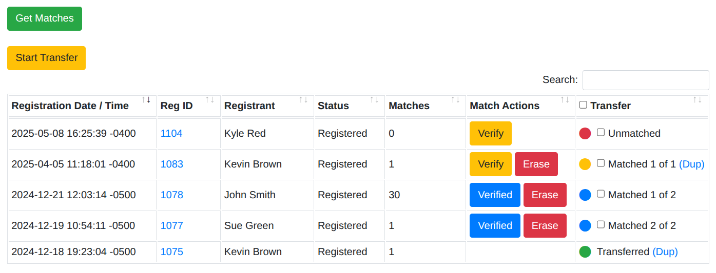 Advancement Form constituent matching interface for Raiser's Edge NXT