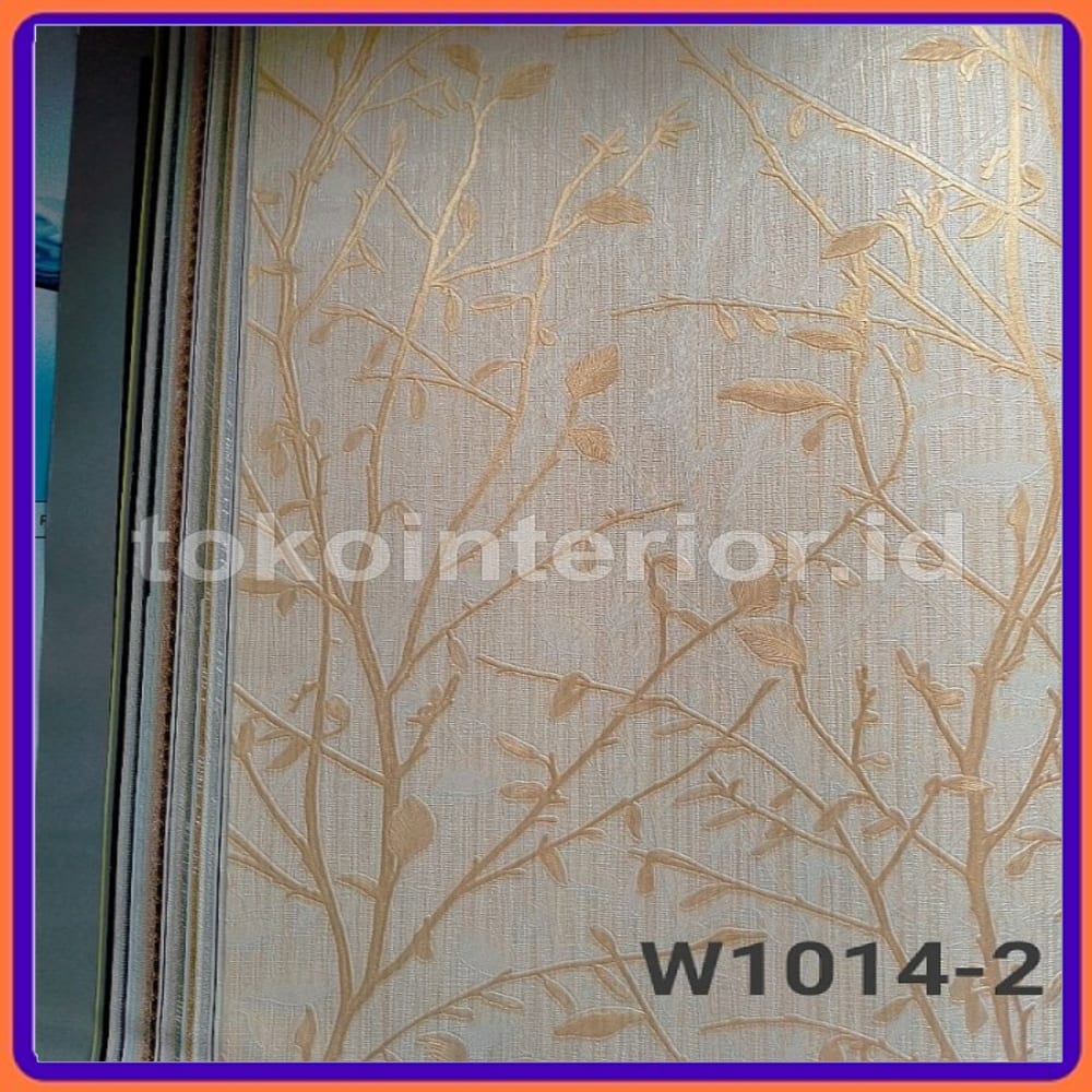 Promo Wallpaper Dinding Motif Ranting Dan Daun Simple Elegant Silver ...