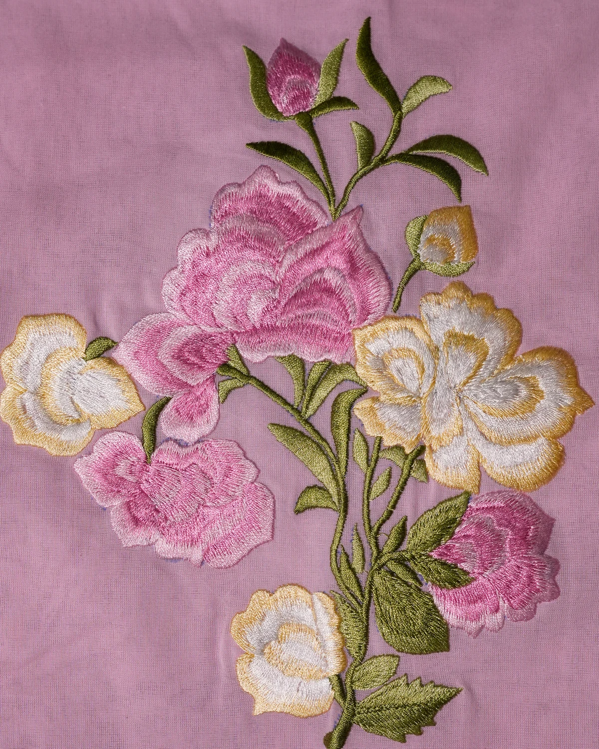 Anaya Lilac Pink Handcrafted Floral Embroidered Suit — photo 3