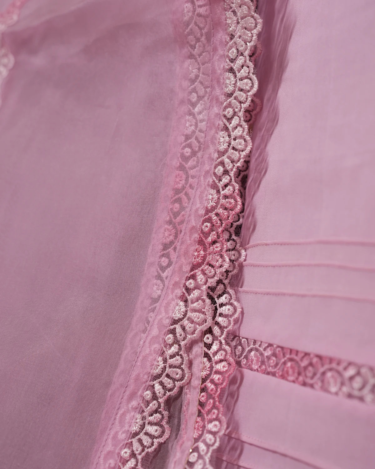 Anaya Lilac Pink Handcrafted Floral Embroidered Suit — photo 4