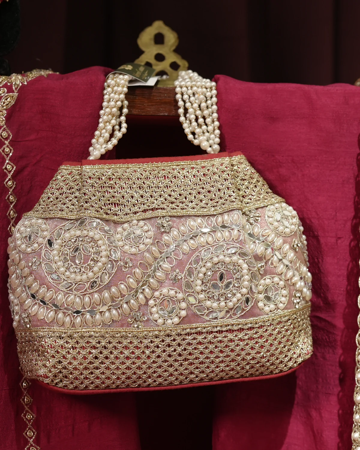 Mumtaz Rani Pink Handcrafted Zardozi Silk Suit — photo 5