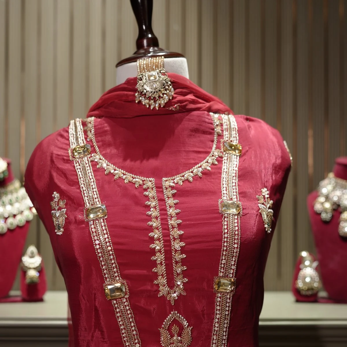 Zeenat Handcrafted Unstitched Silk Suit — photo 8