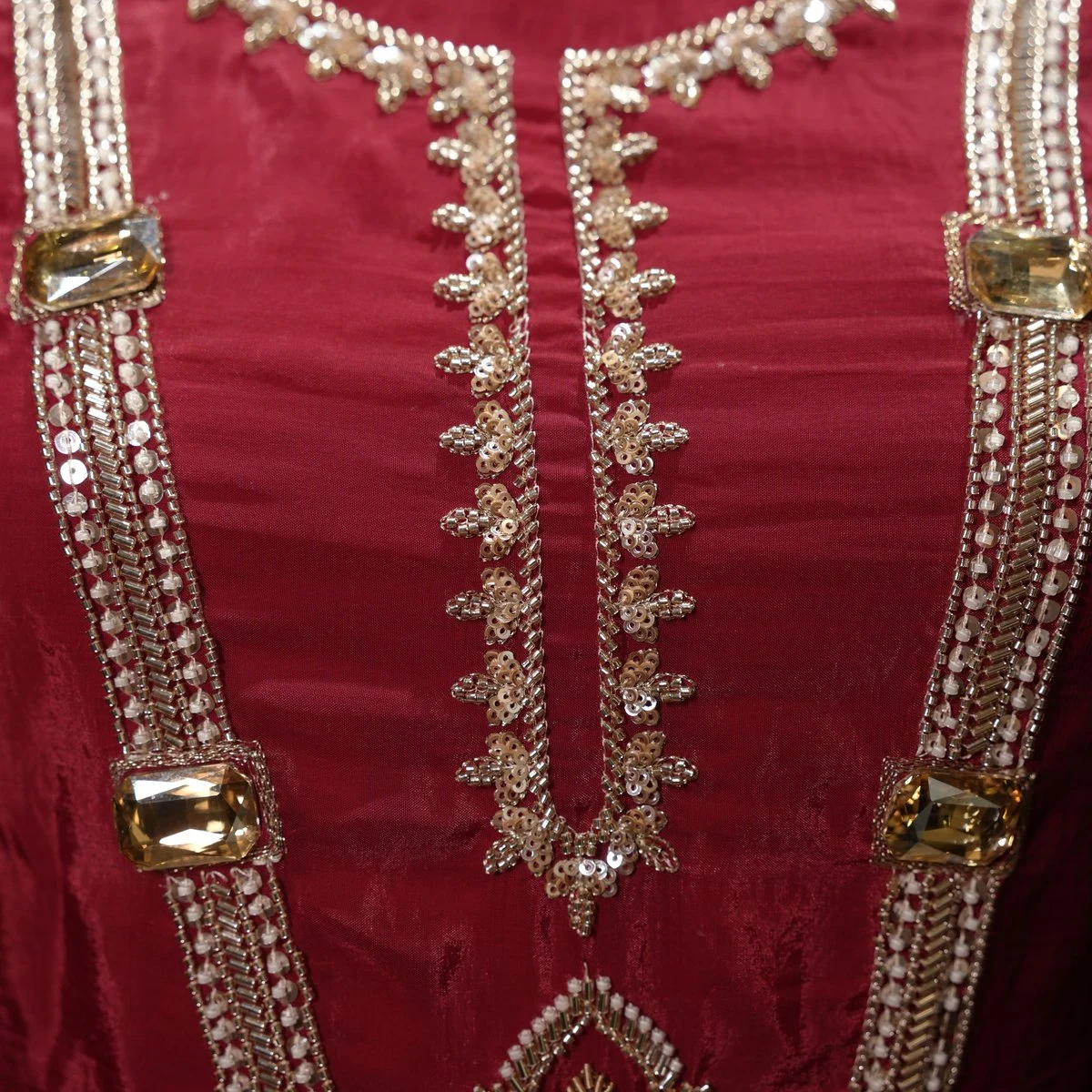 Zeenat Handcrafted Unstitched Silk Suit — photo 9