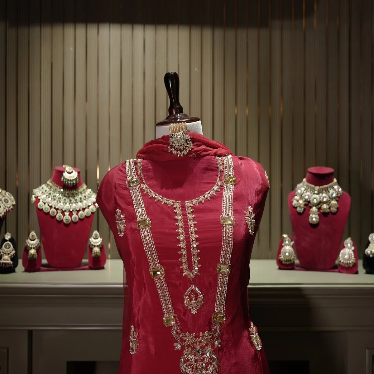 Zeenat Handcrafted Unstitched Silk Suit — photo 11