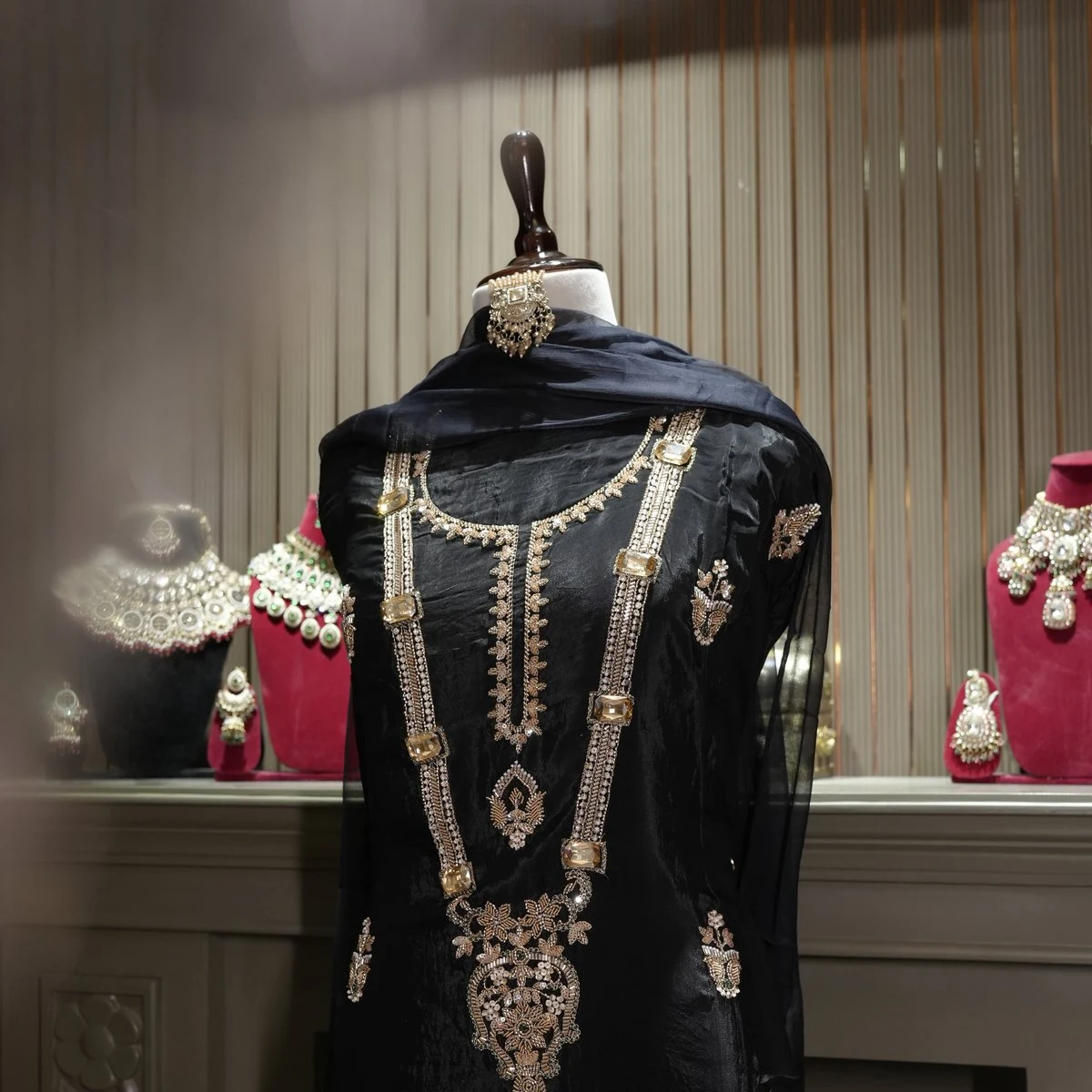 Zeenat Handcrafted Unstitched Silk Suit — photo 5