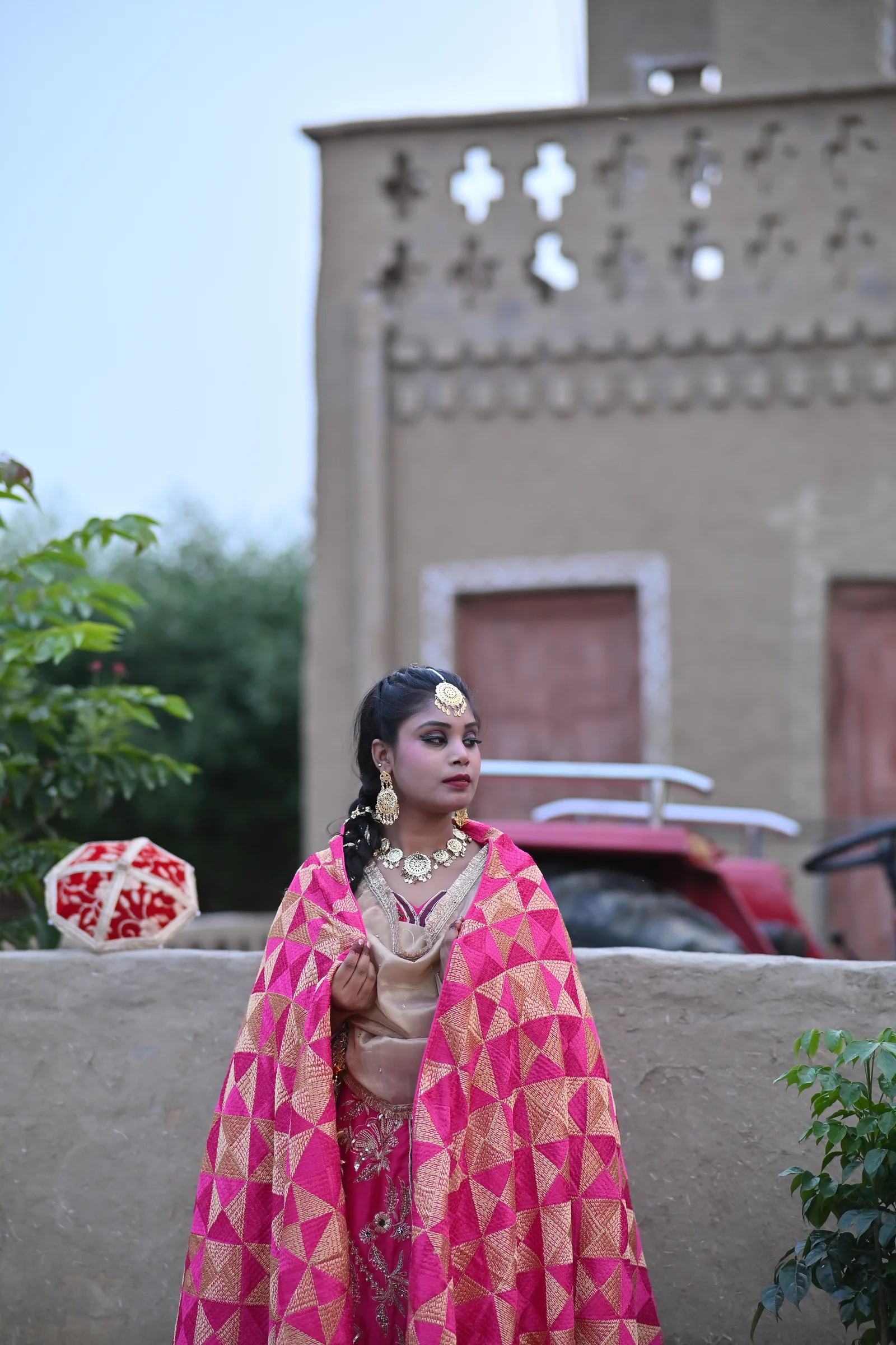 Noorani Rani Pink & Champagne Gold Zardozi Punjabi Salwar Suit — photo 3