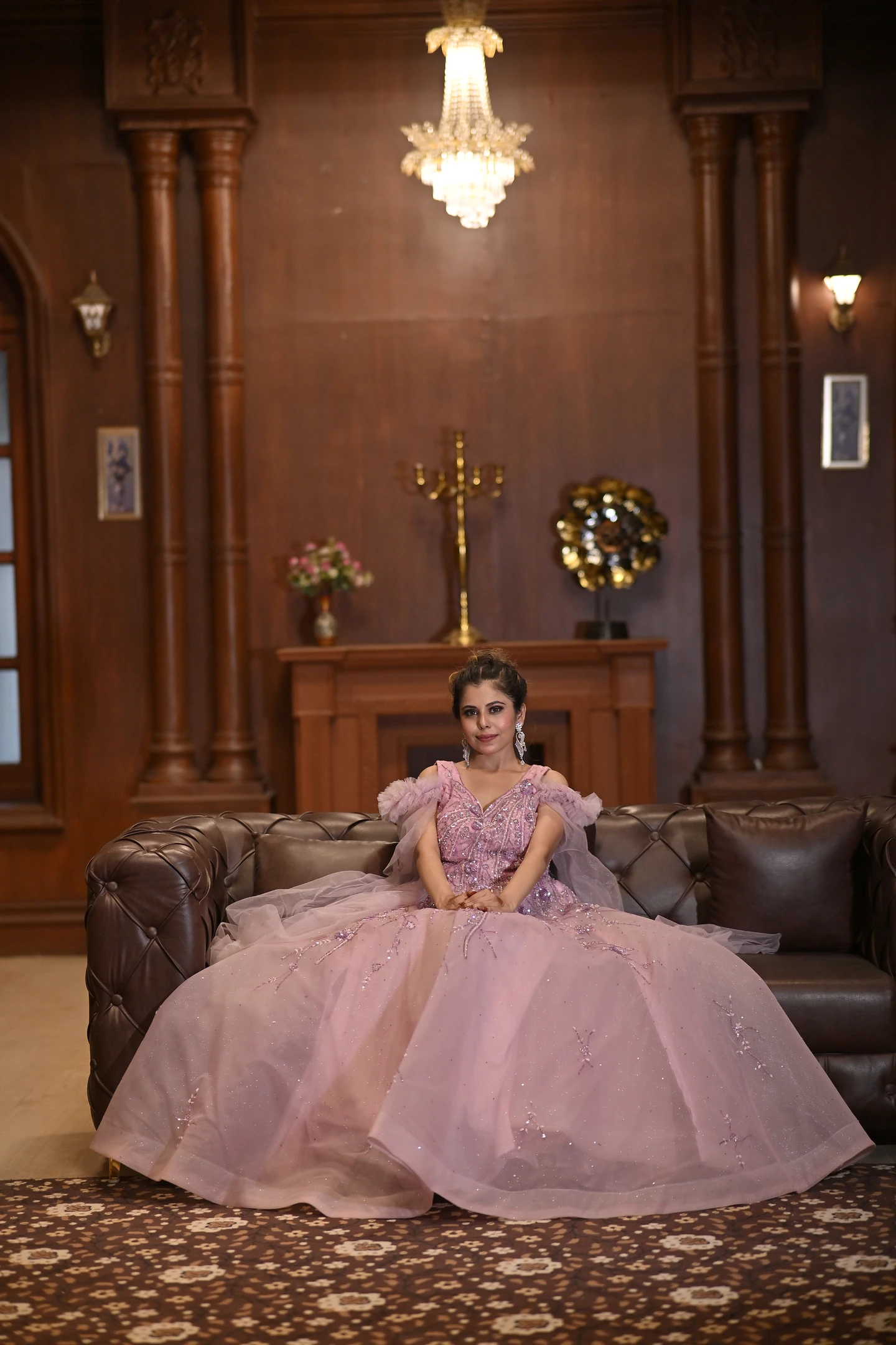 Aria Rose Quartz Couture Reception Ballgown — photo 3