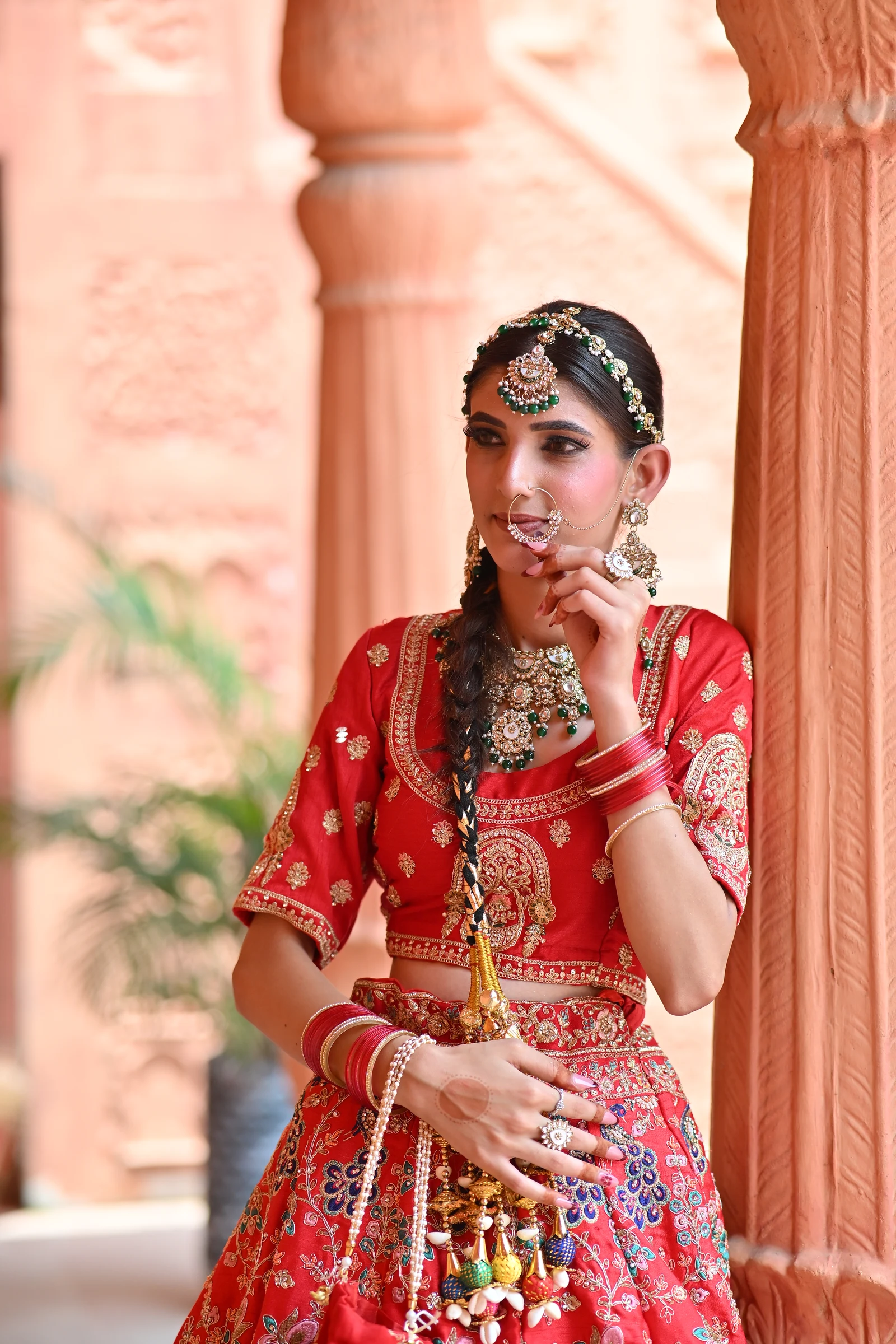 Shahi Sindoori Red & Heritage Zardozi Bridal Lehenga — photo 3