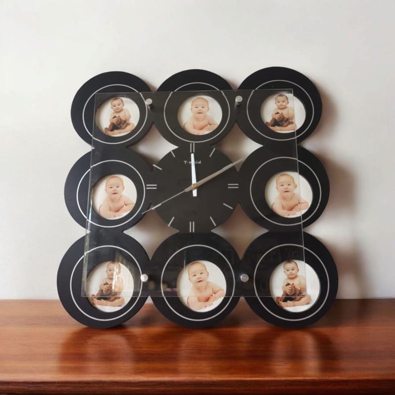 Designer Photo Wall Clock Frame - Image 1