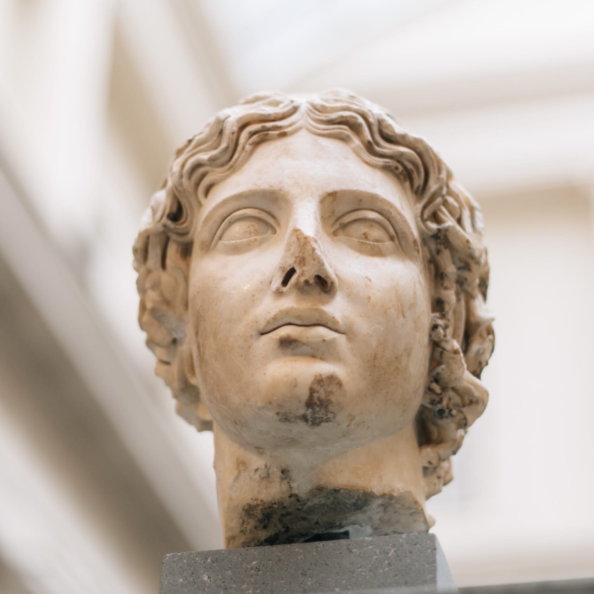 Close-up image of a classical bust with a broken nose, symbolizing the need for revision rhinoplasty. The damaged nose highlights the challenges and considerations in correcting nasal imperfections through surgical revision. This image complements an article discussing the process, benefits, and outcomes of revision rhinoplasty procedures for patients seeking functional and aesthetic improvements.