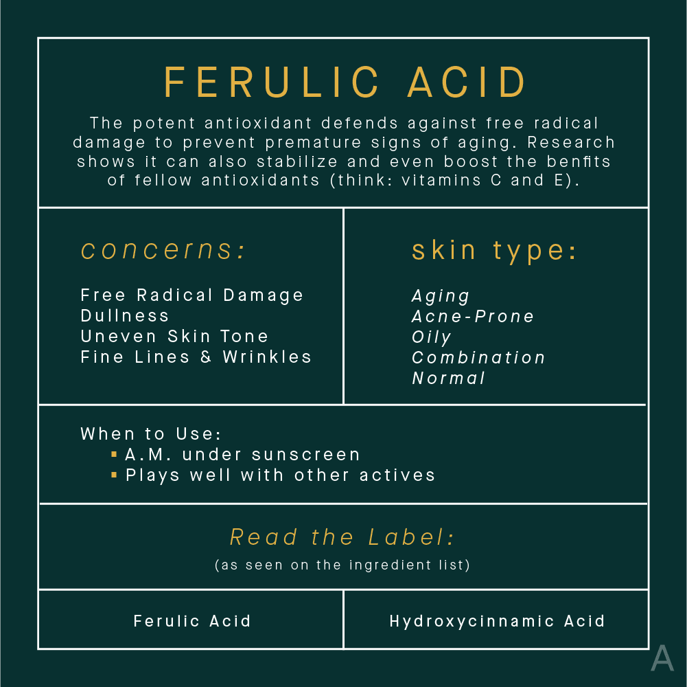 Ferulic Acid Skincare Benefits Infographic