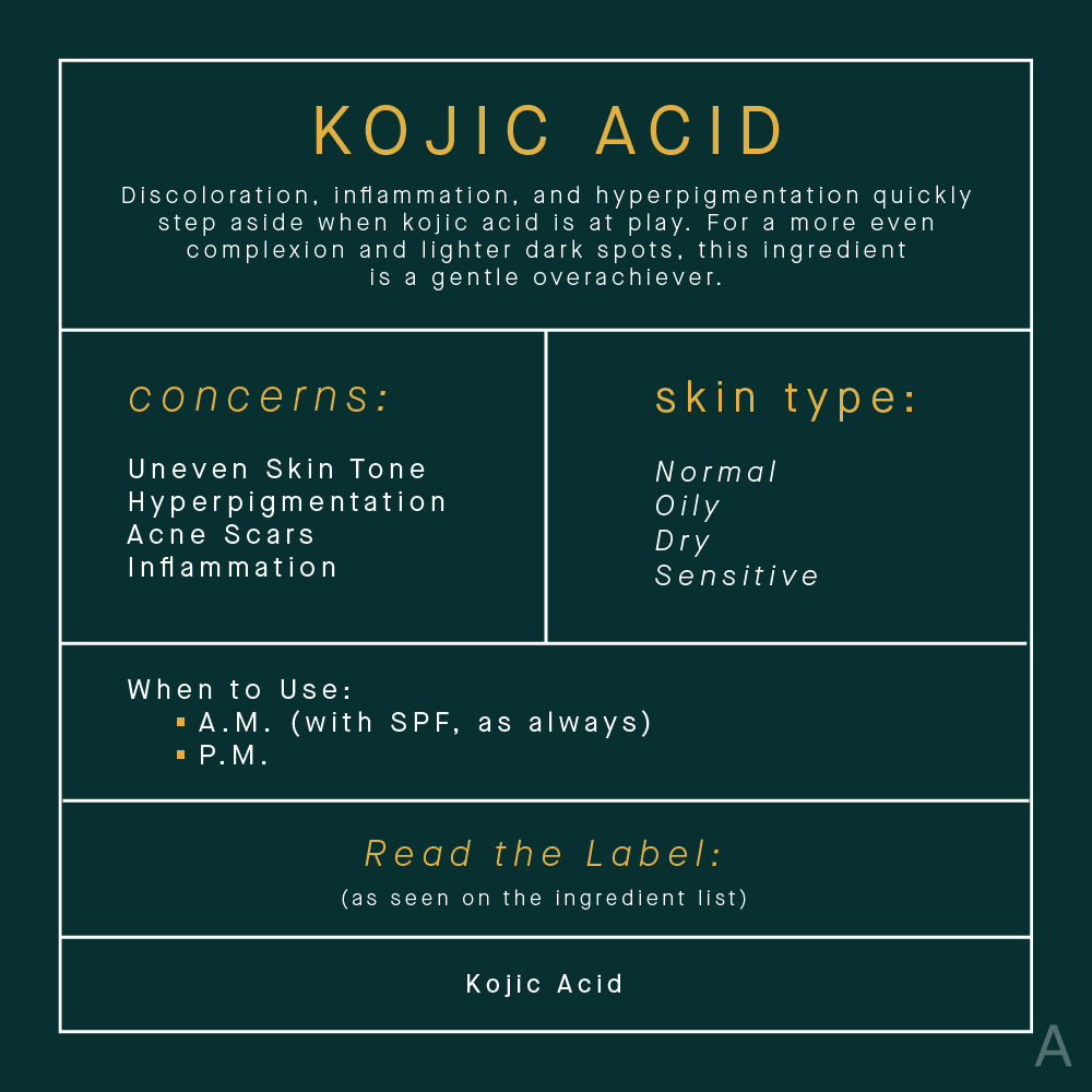 Kojic Acid Skincare Benefits Infographic
