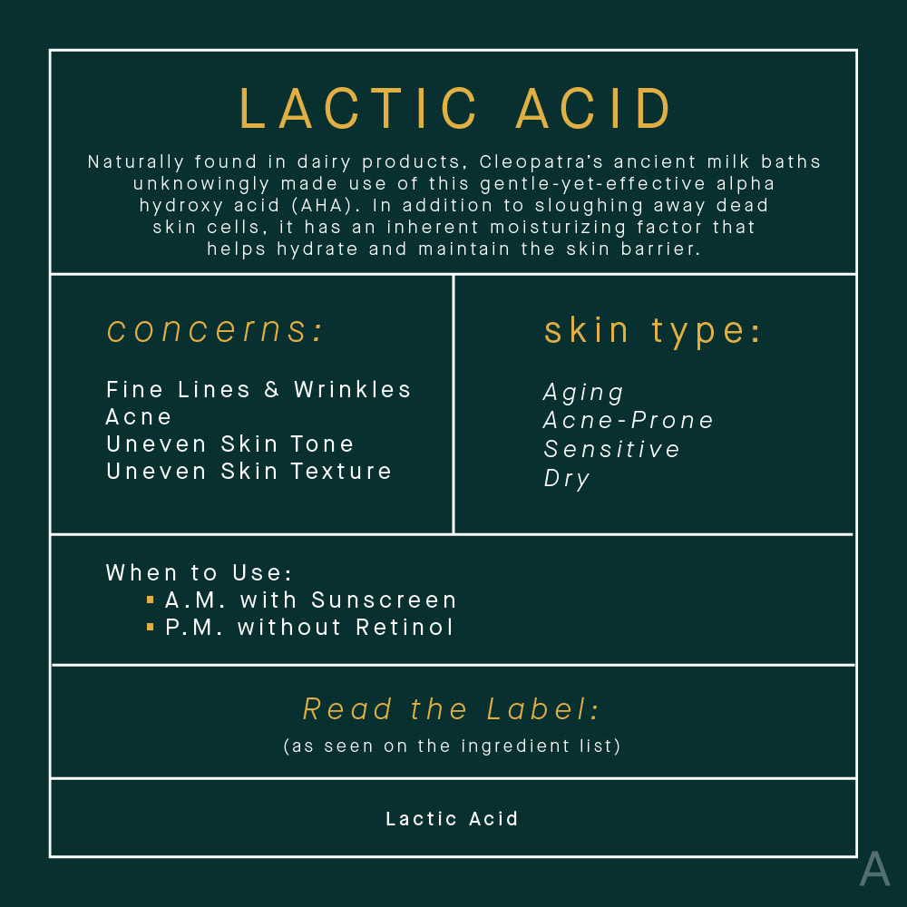 Lactic Acid Skincare Benefits Infographic