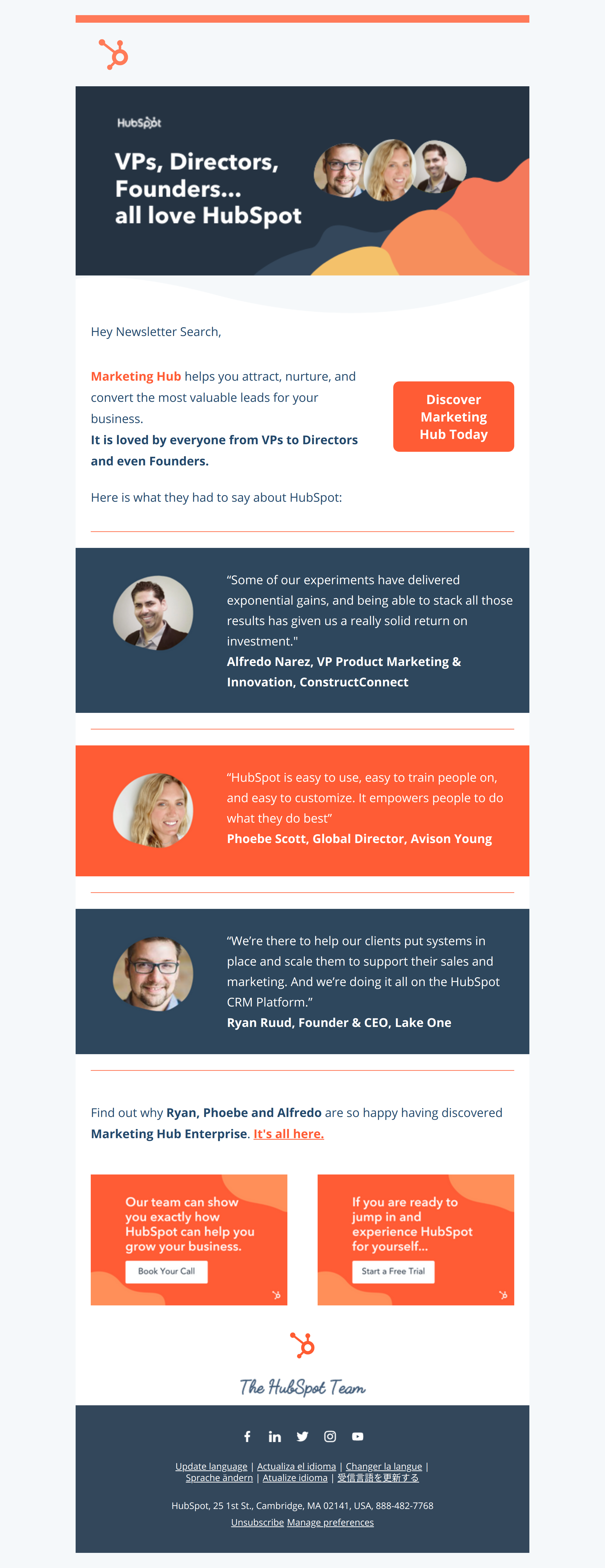 VPs, Directors, Founders... they've all had their say - The HubSpot Team Newsletter