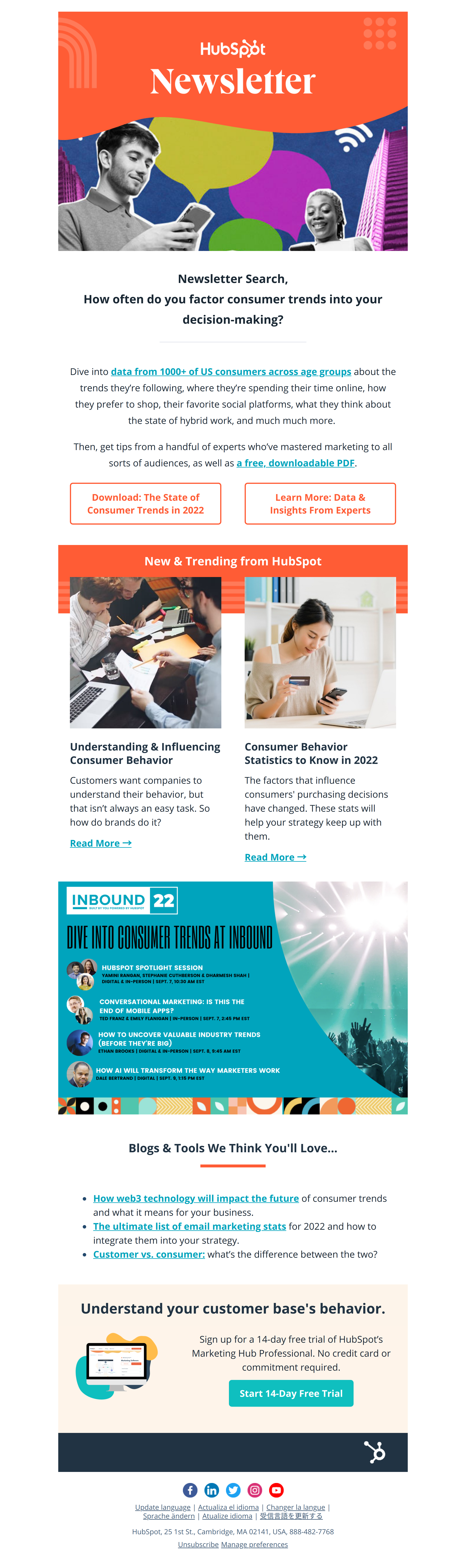 The 2022 Consumer Trends Report is here... - The HubSpot Team Newsletter